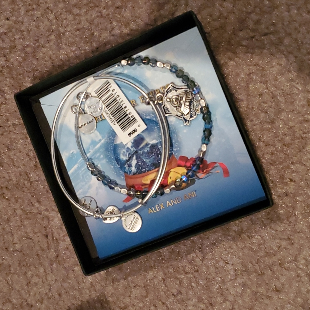 Alex ani limited edition double bracelet polar express train gorgeous boxed